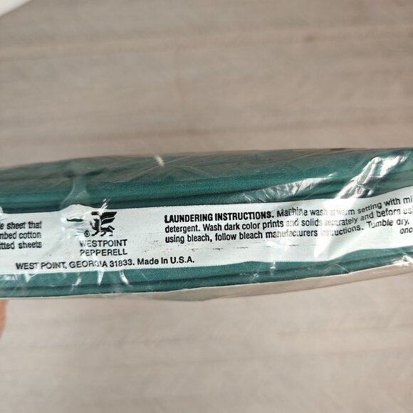 Vintage King Flat Sheet West Point Pepperell No-Iron Percale Cotton Blend - Picture 6 of 6